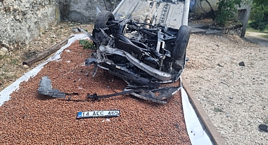 FINDIK HARMANINA DÜŞEN OTOMOBİL SÜRÜCÜSÜ YARALANDI