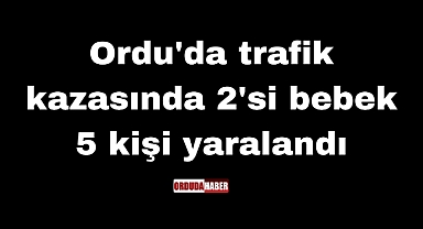 Ordu'da trafik kazasında 2'si bebek 5 kişi yaralandı