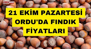 21 EKİM PAZARTESİ ORDU'DA FINDIK FİYATLARI