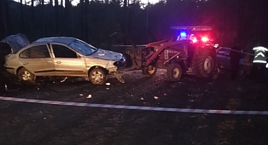 Devrilen otomobildeki 1 kişi öldü, 2 kişi yaralandı