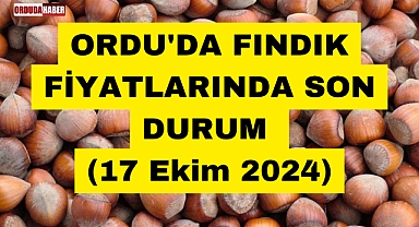 ORDU'DA FINDIK FİYATLARINDA SON DURUM (17 Ekim 2024)