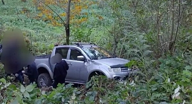ORDU'DA OTOMOBİL UÇURUMA YUVARLANDI
