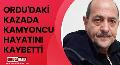 ORDU'DAKİ KAZADA KAMYONCU HAYATINI KAYBETTİ