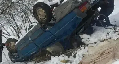 Ordu'da Araç Fındık Bahçesine Uçtu