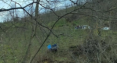 ORDU'DA PATPAT BAHÇEYE YUVARLANDI