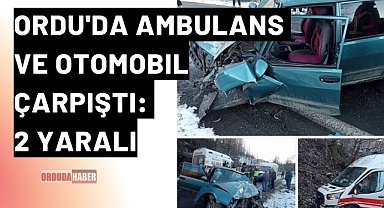Ordu'da Ambulans ve Otomobil Çarpıştı: 2 Yaralı