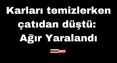 Karları temizlerken çatıdan düştü: Ağır Yaralandı