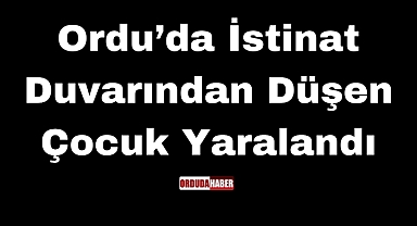 Ordu’da İstinat Duvarından Düşen Çocuk Yaralandı