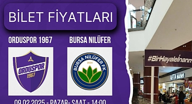 Orduspor 1967 A.Ş.'nin Bursa Nilüfer Maçı İçin Bilet Satışı Başladı