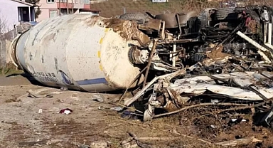 Ordu’da Beton Mikseri Devrildi: Sürücü Yaralandı