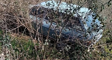 Ordu'da Otomobil Fındık Bahçesine Uçtu