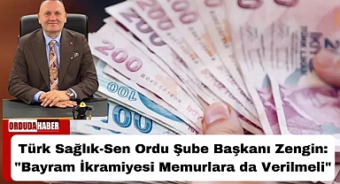 Türk Sağlık-Sen Ordu Şube Başkanı Zengin: 