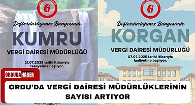 ORDU’DA VERGİ DAİRESİ MÜDÜRLÜKLERİNİN SAYISI ARTIYOR