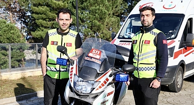 Giresun’da Motosiklet Ambulans Ekipleri Vakaların Hayatına Dakikalarla Dokunuyor