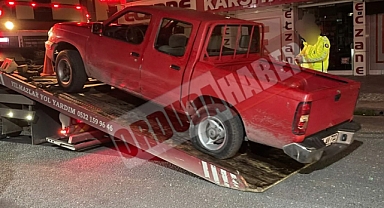 Ordu’da ‘dur’ ihtarına uymayan kamyonet sürücüsü polis kovalamacasıyla yakalandı